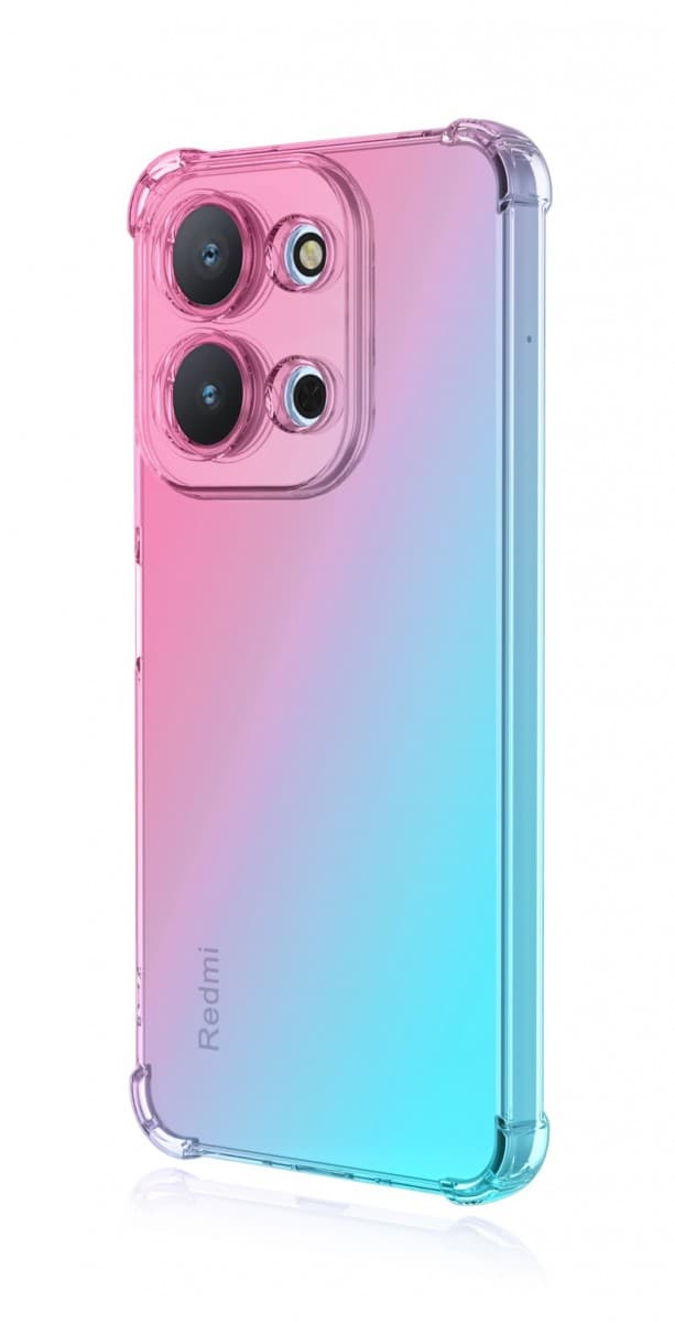 Kryt TopQ Xiaomi Redmi 15C Shock duhový mentolovo-růžový 167397