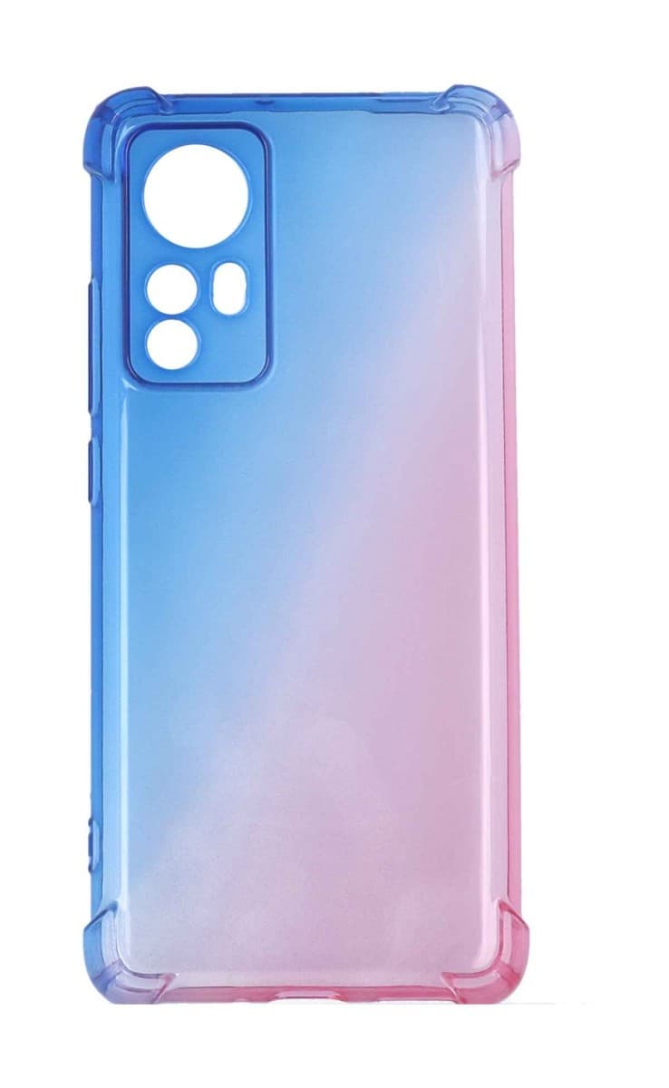 Kryt TopQ Xiaomi 12 Shock duhový modro-růžový 107613