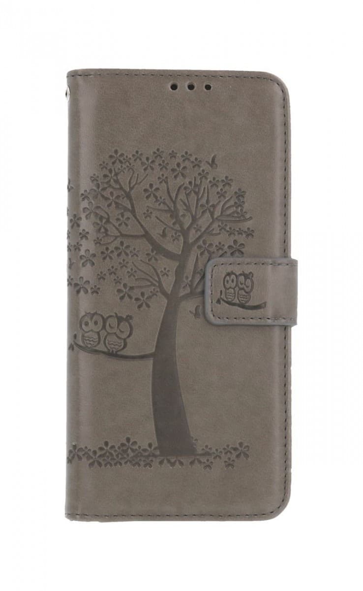 Pouzdro TopQ Xiaomi Redmi Note 11 knížkové Šedý strom sovičky 67721 - náhled 1