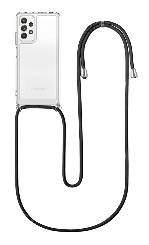 Kryt TopQ Samsung A32 5G silikon s černou šňůrkou průhledný 57945