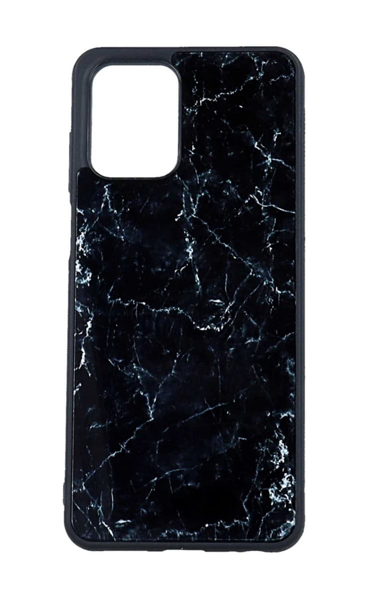 Kryt TopQ Marble Motorola Moto G73 pevný Smoky Black 98185