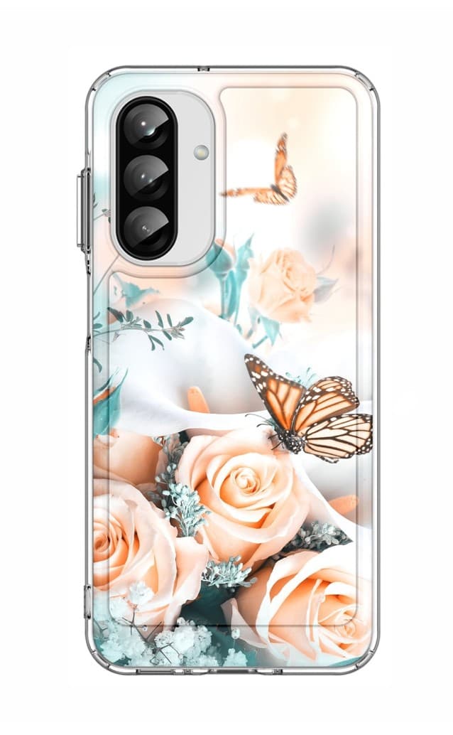Kryt TopQ Image Samsung A26 5G pevný Růže s motýlem 138322