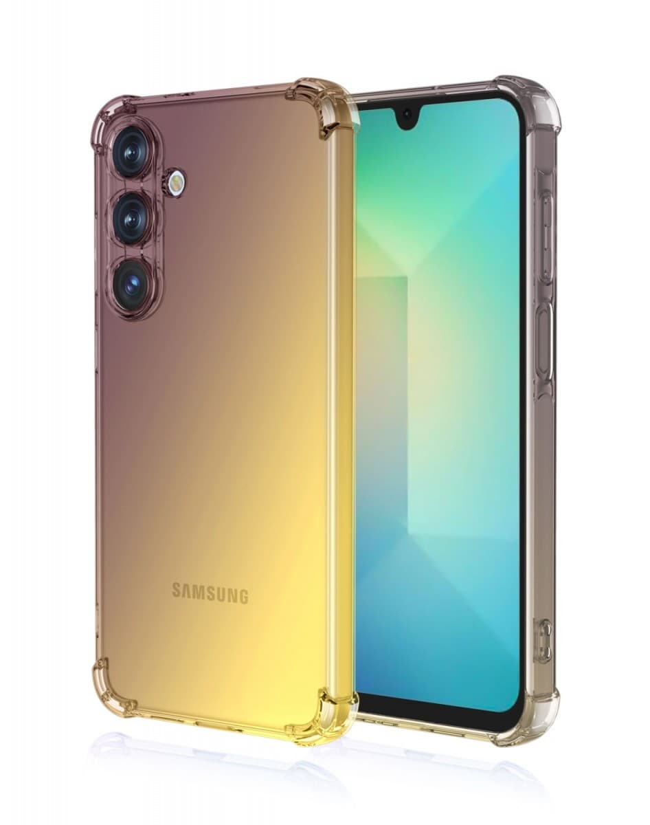Kryt TopQ Samsung A26 5G Shock duhový purpurovo-žlutý 138328