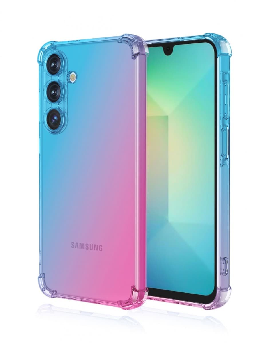 Kryt TopQ Samsung A26 5G Shock duhový modro-růžový 138329
