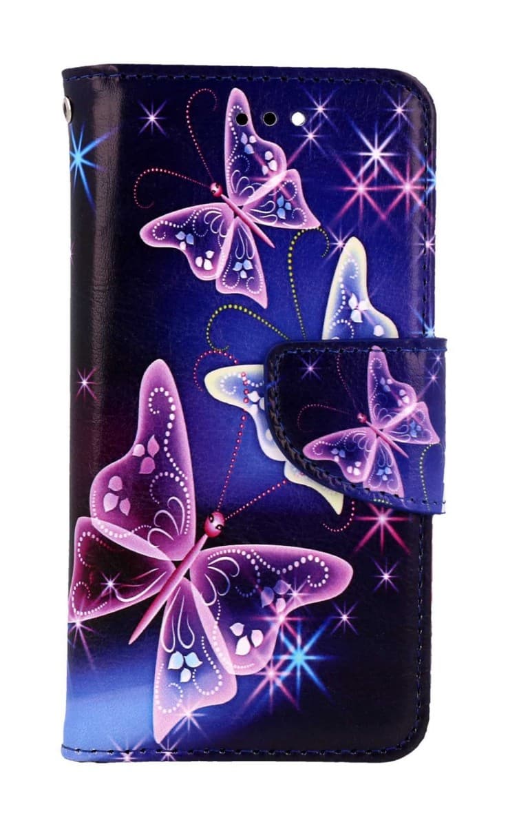 Pouzdro TopQ iPhone 16e Modré s motýlky 132411 - náhled 1