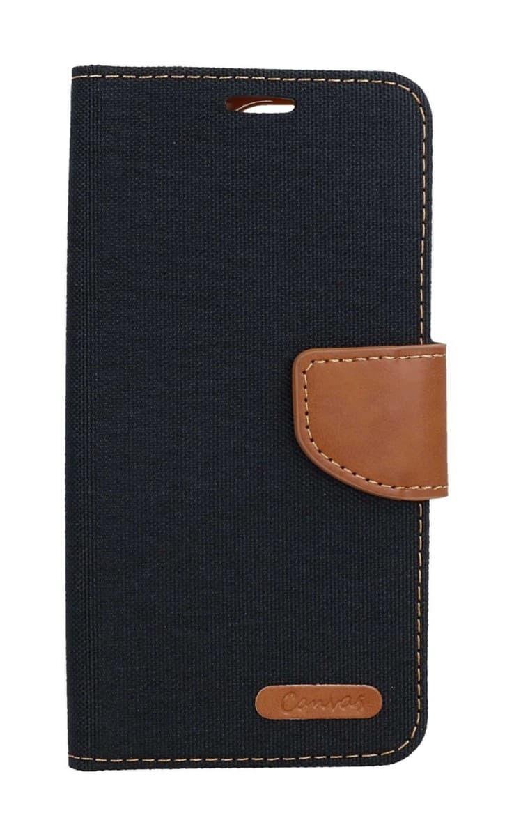 Pouzdro Canvas iPhone 14 Pro knížkové černé 108441 - náhled 1