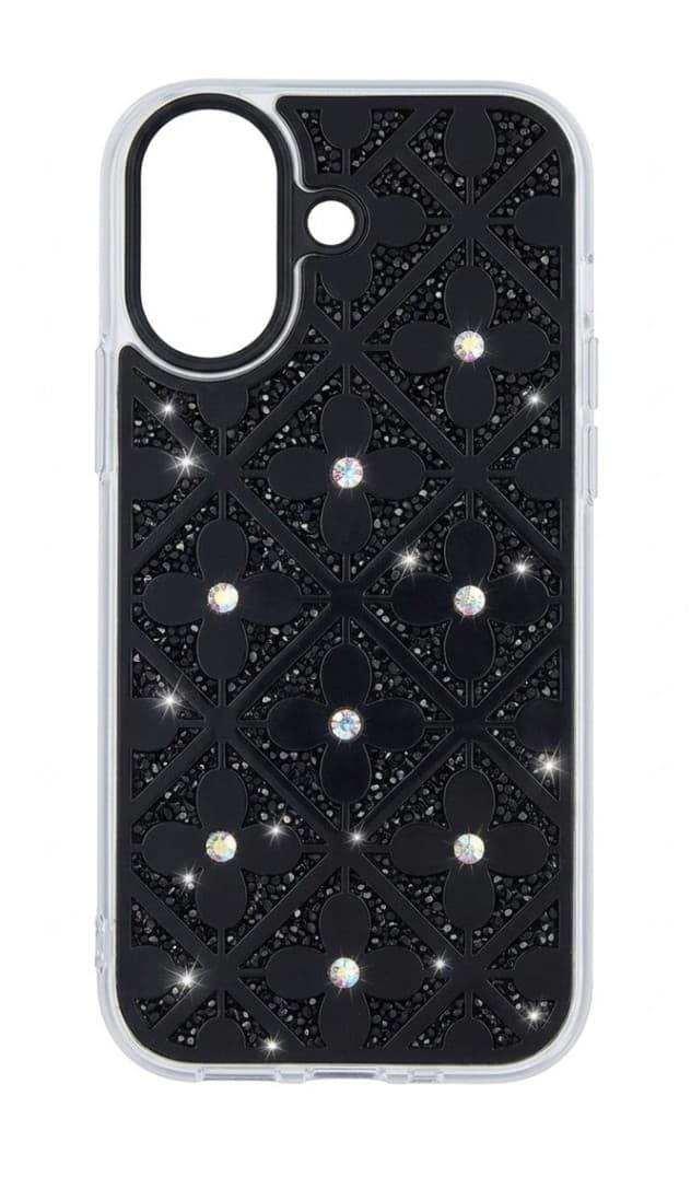 Zadní kryt Flower pro iPhone 16 černý