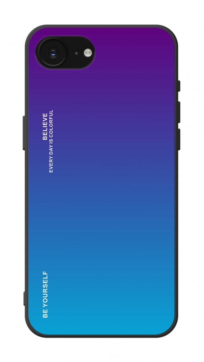 Kryt TopQ LUXURY iPhone 16e pevný duhový purpurový 138476