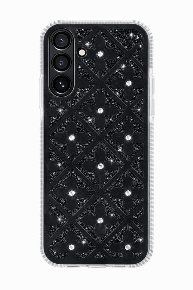 Zadní kryt Flower pro Samsung Galaxy S24/S25 černý