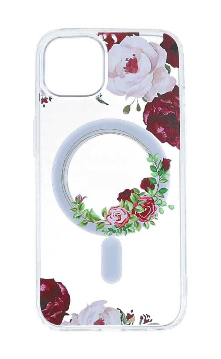 Kryt Tel Protect Flower iPhone 13 MagSafe s červenými květy 98520