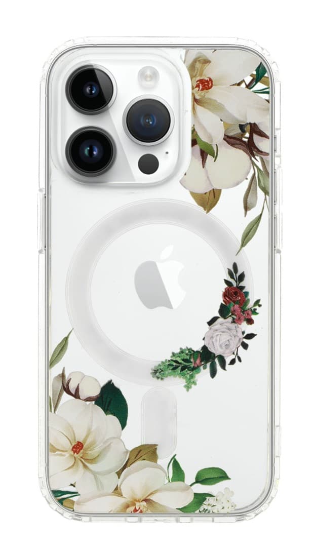 Kryt Tel Protect Flower iPhone 14 Pro MagSafe s bílými květy 98529 - náhled 1