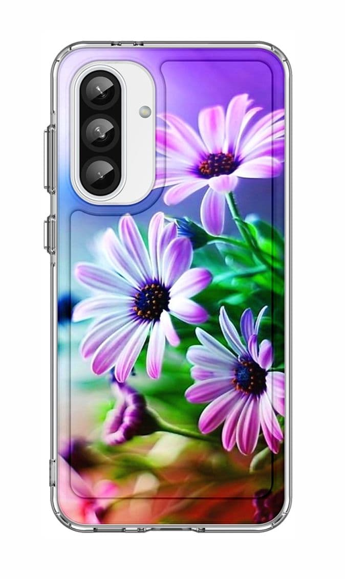 Kryt TopQ Image Samsung A56 pevný Fialové květy 138534