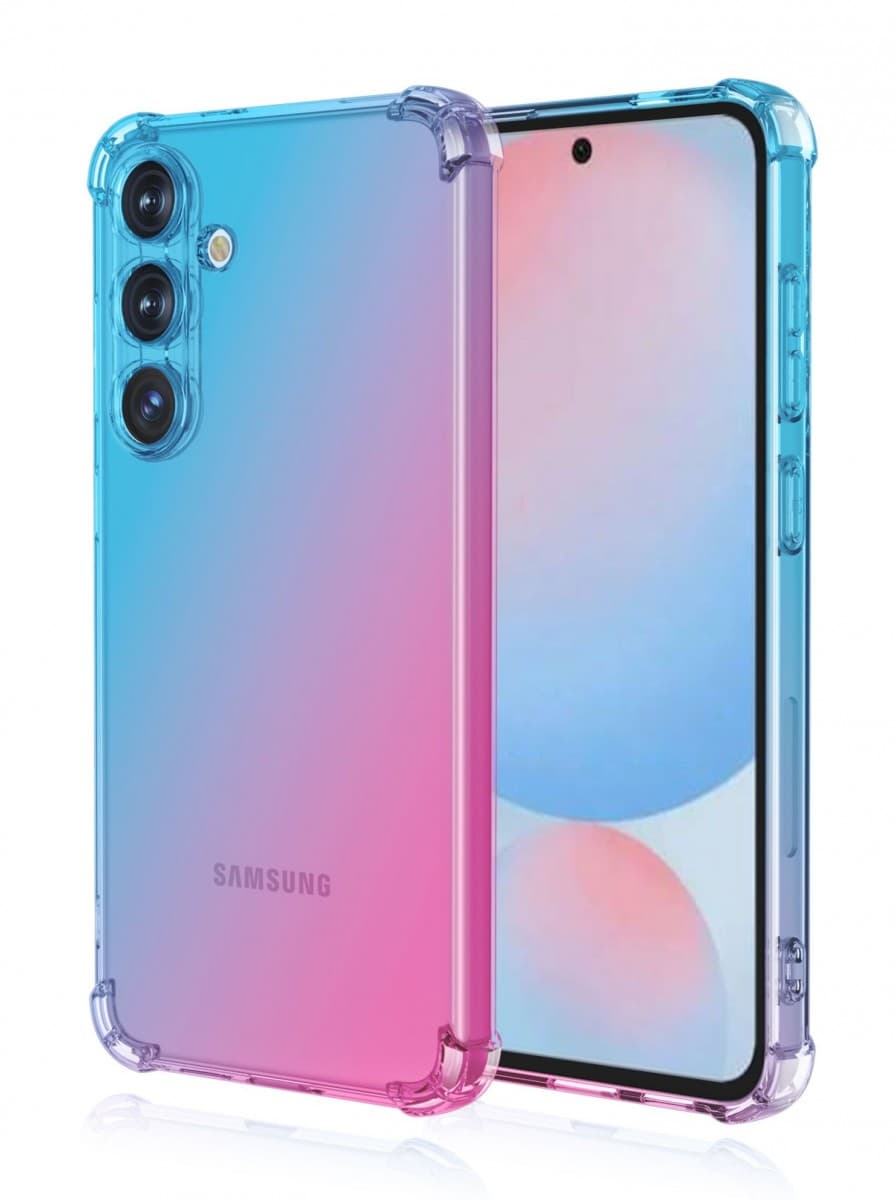 Kryt TopQ Samsung A56 Shock duhový modro-růžový 138538