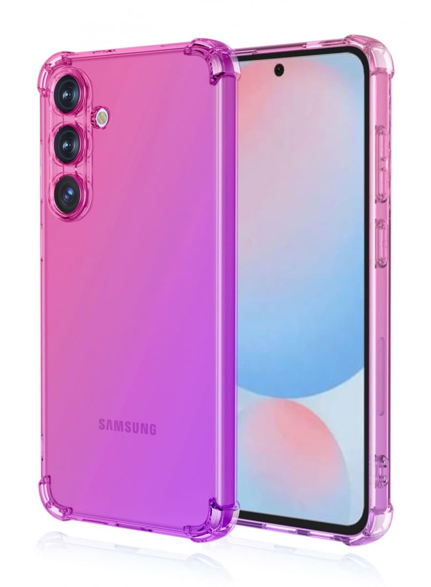 Kryt TopQ Samsung A56 Shock duhový růžovo-fialový 138541
