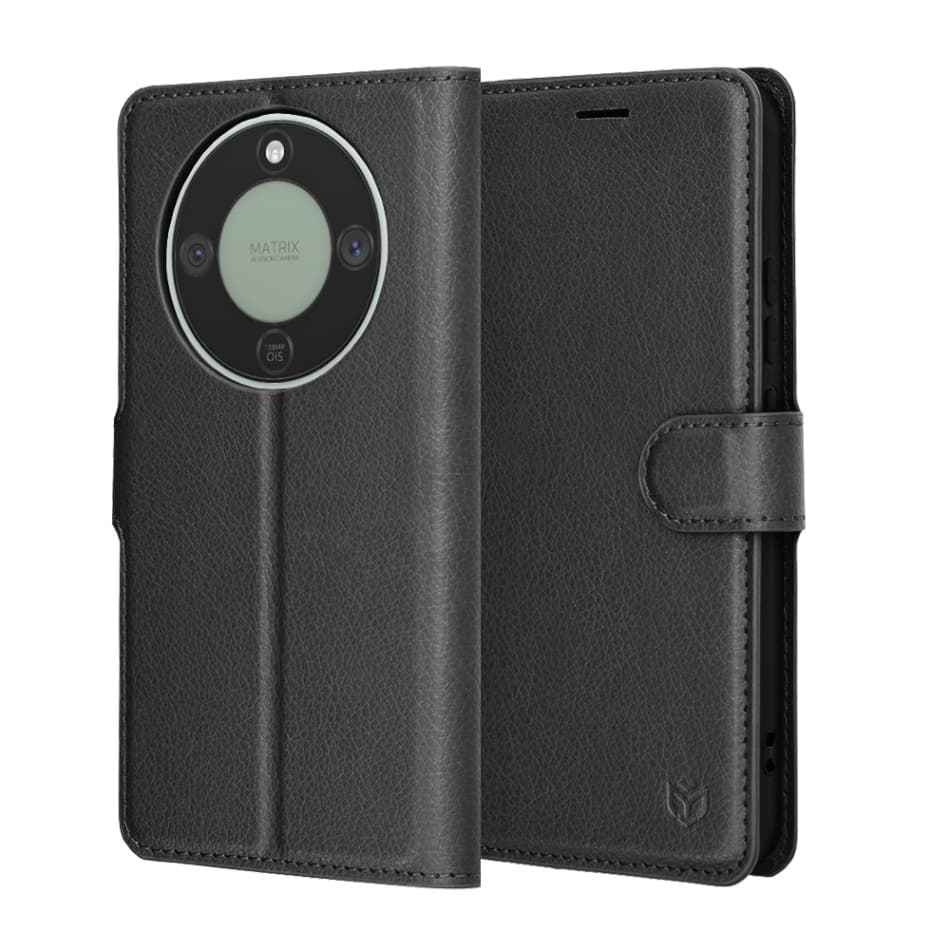 Techsuit – kožené pouzdro – Honor Magic8 Lite – černé - náhled 1