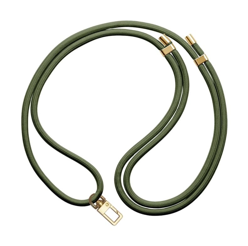 Luxusní šňůrka na mobil TopQ Royal Gold zelená 6 mm 128813