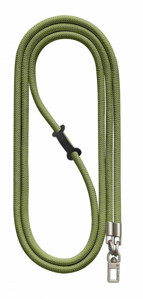 Luxusní šňůrka na mobil TopQ Royal Cord Silver zelená 8 mm 128840