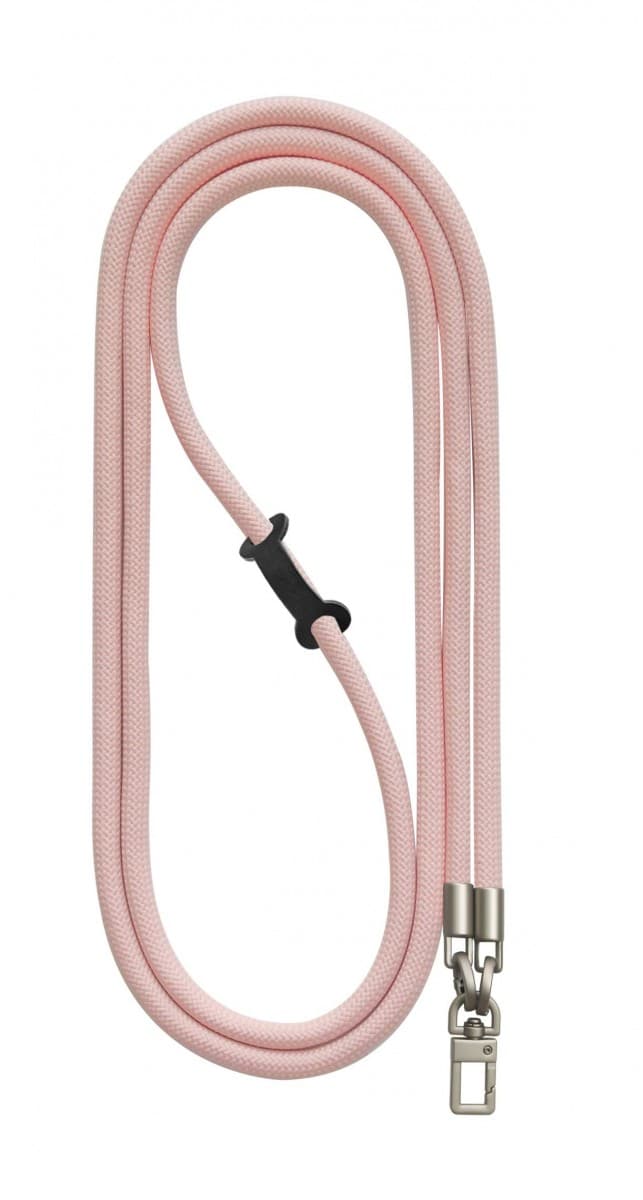 Luxusní šňůrka na mobil TopQ Royal Cord Silver světle růžová 8 mm 128843
