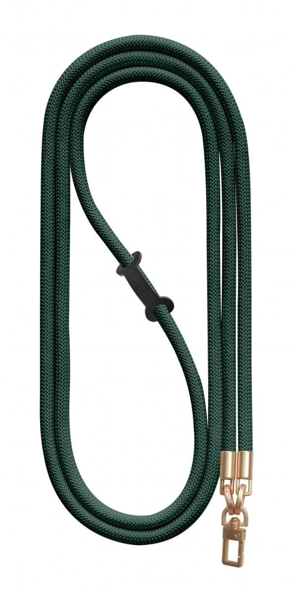 Luxusní šňůrka na mobil TopQ Royal Cord Gold tmavě zelená 8 mm 128875