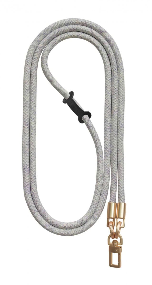 Luxusní šňůrka na mobil TopQ Royal Cord Gold bílo-fialová 8 mm 128878