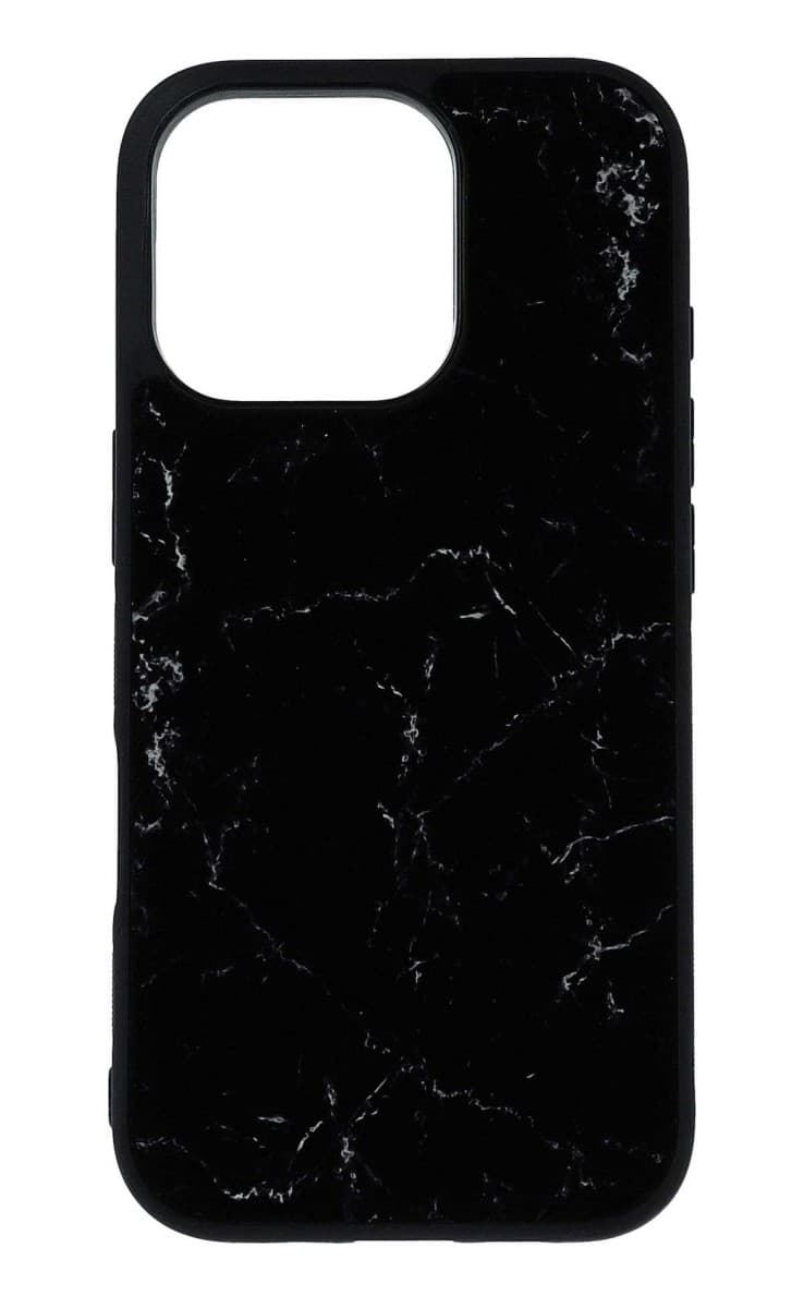 Kryt TopQ Marble iPhone 16 Pro pevný Smoky Black 129141