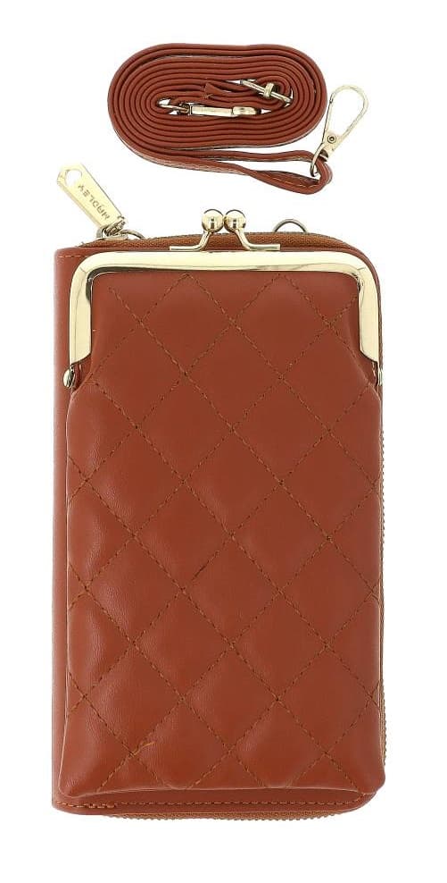 Kabelka TopQ Madley Classic na mobil s popruhem hnědá 129223