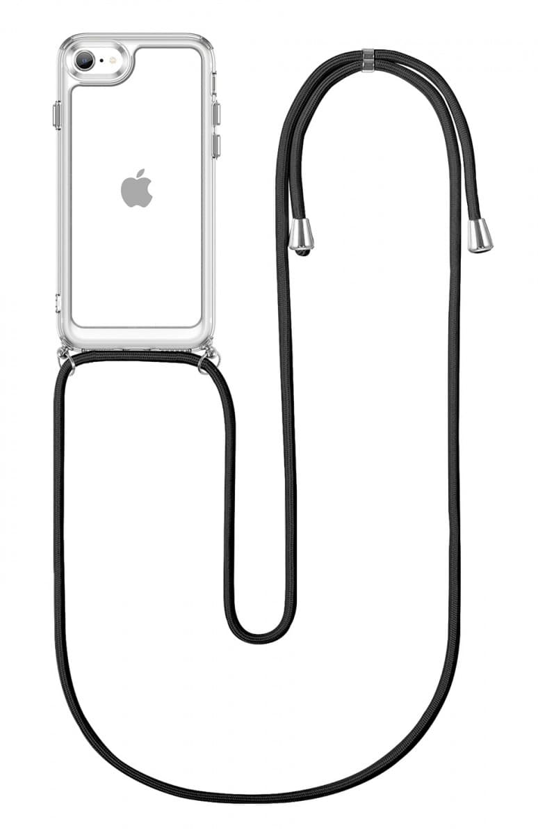 Kryt TopQ iPhone SE 2020 silikon se šňůrkou průhledný 49405