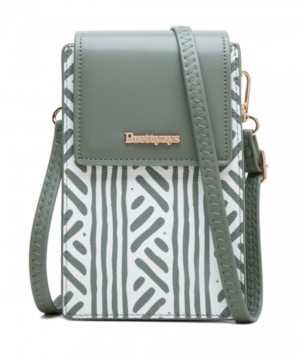 Kabelka TopQ Flap Tote na mobil s popruhem světle zelená 129579 - náhled 1