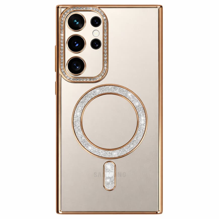 Zadní kryt Bling Magsafe pro Samsung Galaxy S26 Ultra zlatý