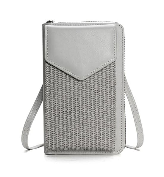 Kabelka TopQ Twill na mobil s popruhem šedá 129695 - náhled 1