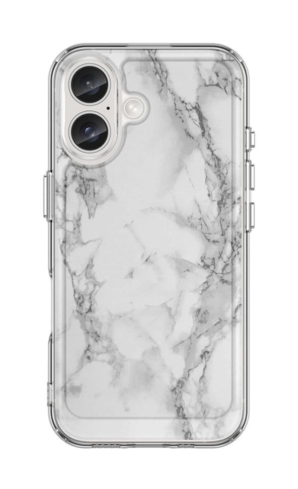 Kryt STYLE TopQ iPhone 16 pevný Mramor bílý 129705