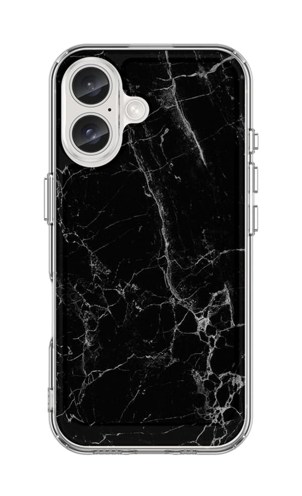 Kryt STYLE TopQ iPhone 16 pevný Mramor černý 129707