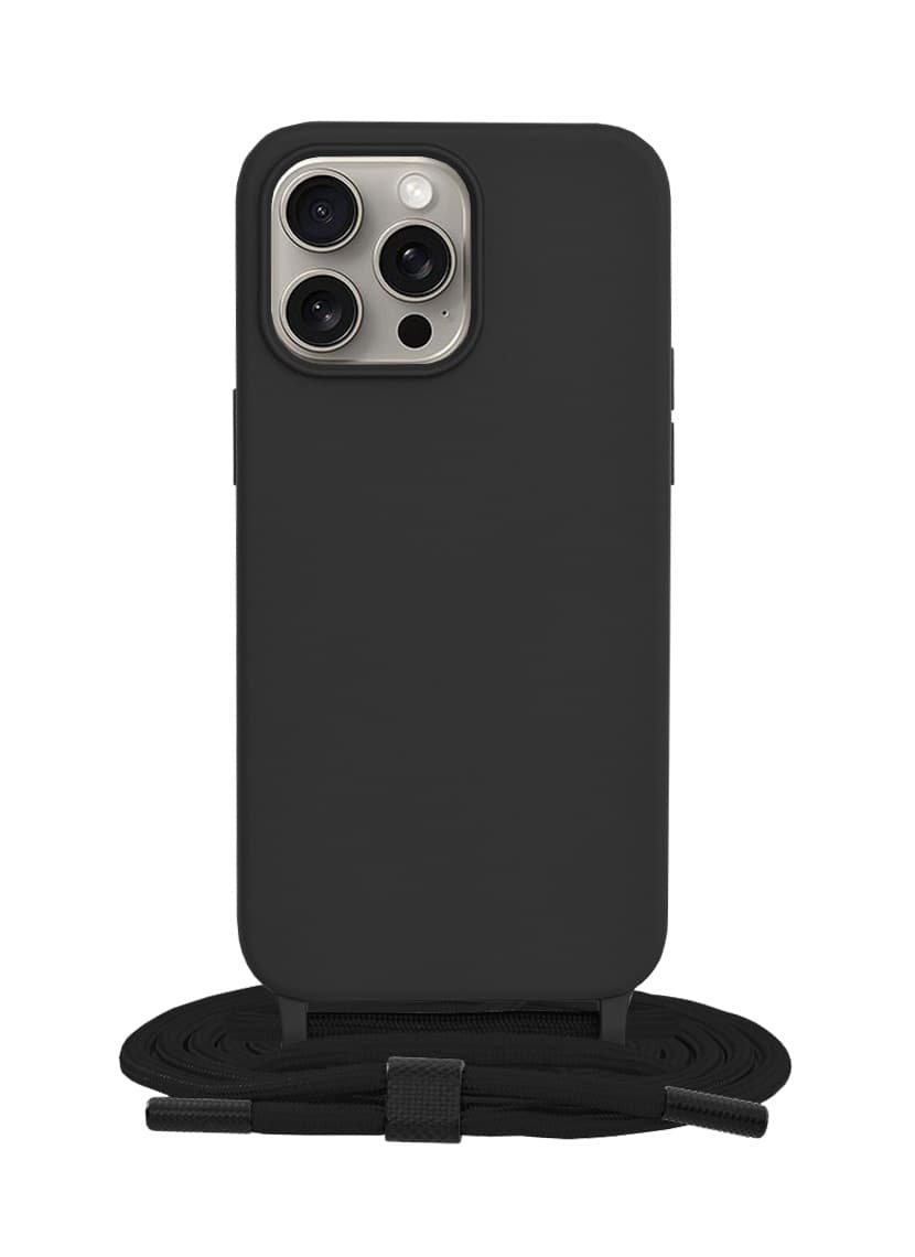 Kryt Techsuit iPhone 15 Pro Max černý se šňůrkou 109822 - náhled 1