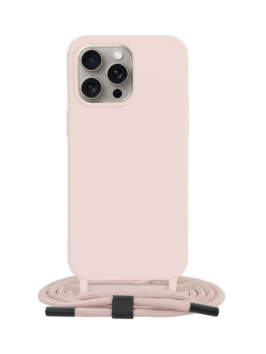Kryt Techsuit iPhone 15 Pro Max pudrový se šňůrkou 109823 - náhled 1