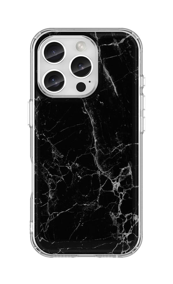 Kryt STYLE TopQ iPhone 16 Pro pevný Mramor černý 129879