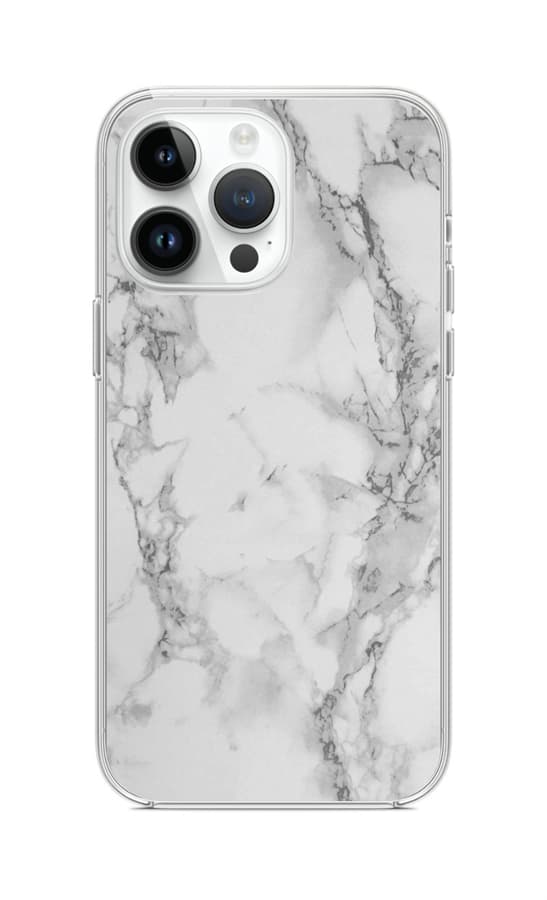 Kryt STYLE TopQ iPhone 15 Pro Mramor bílý 99925