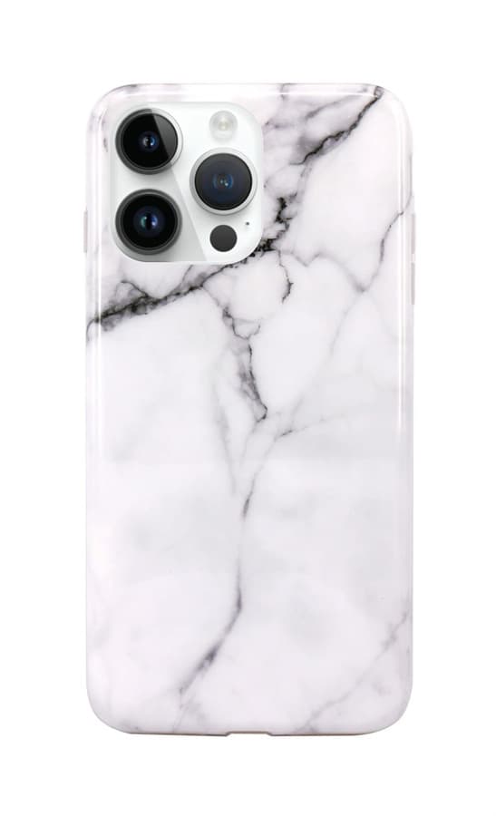 Kryt TopQ iPhone 15 Pro Mramor bílý 99931