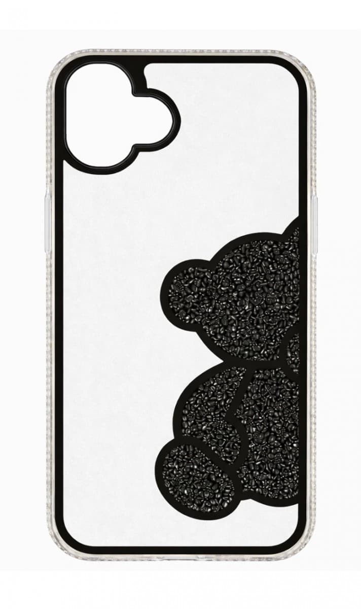 Zadní kryt Teddy Bear pro iPhone 16 černý