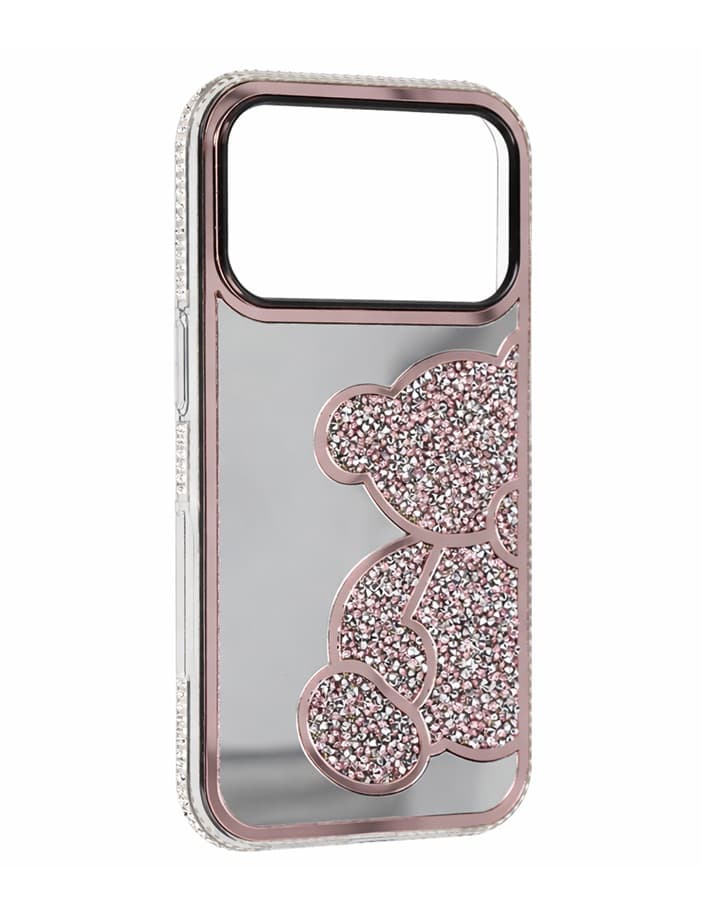 Zadní kryt Teddy Bear pro iPhone 17 Pro Max růžový - náhled 1
