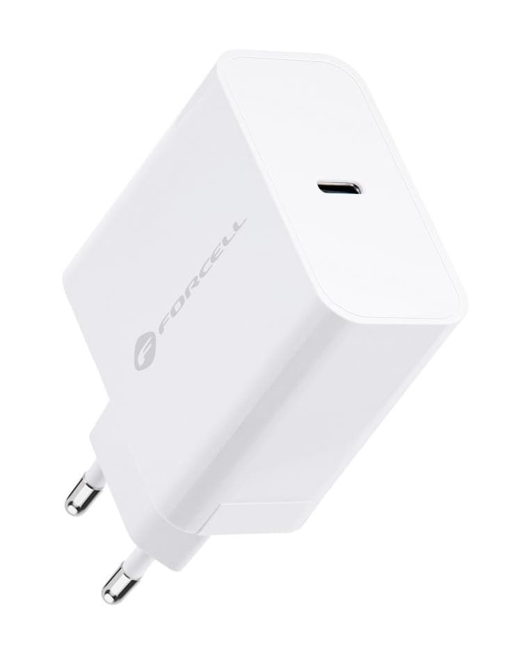 Cestovní adaptér Forcell s funkcí rychlonabíjení 45W bílý 95385 - náhled 3