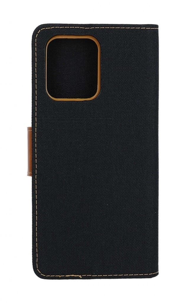 Pouzdro Canvas Xiaomi Redmi Note 12 5G knížkové černé 95301 - náhled 2