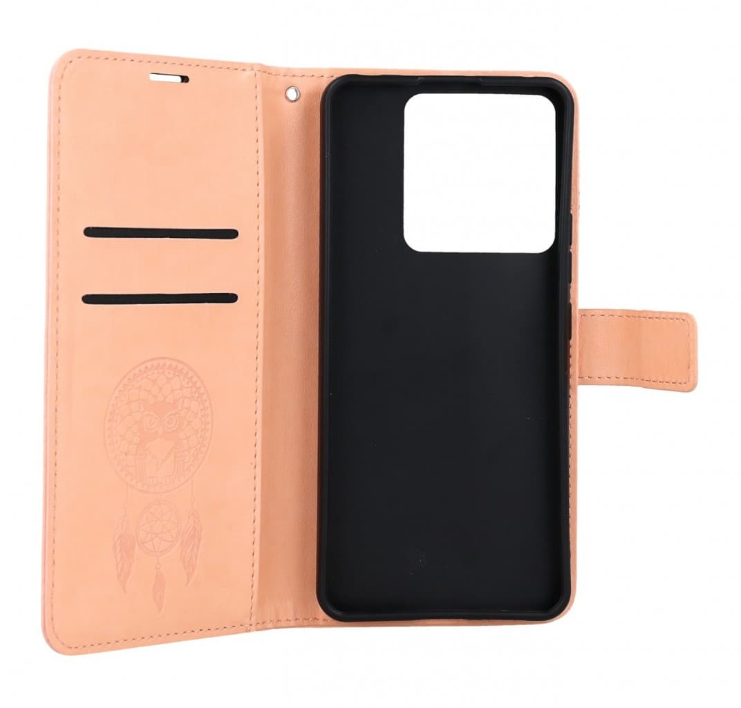 Pouzdro MEZZO Xiaomi Redmi Note 13 Pro 5G knížkové Lapač se sovičkou meruňkové 126364 - náhled 3