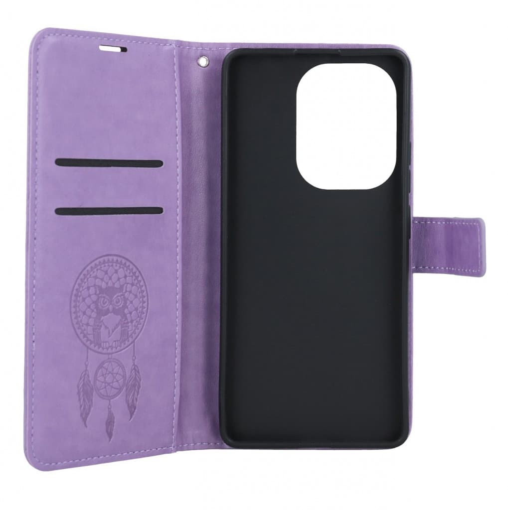 Pouzdro MEZZO Xiaomi Redmi Note 13 Pro knížkové Lapač se sovičkou fialové 126367 - náhled 3