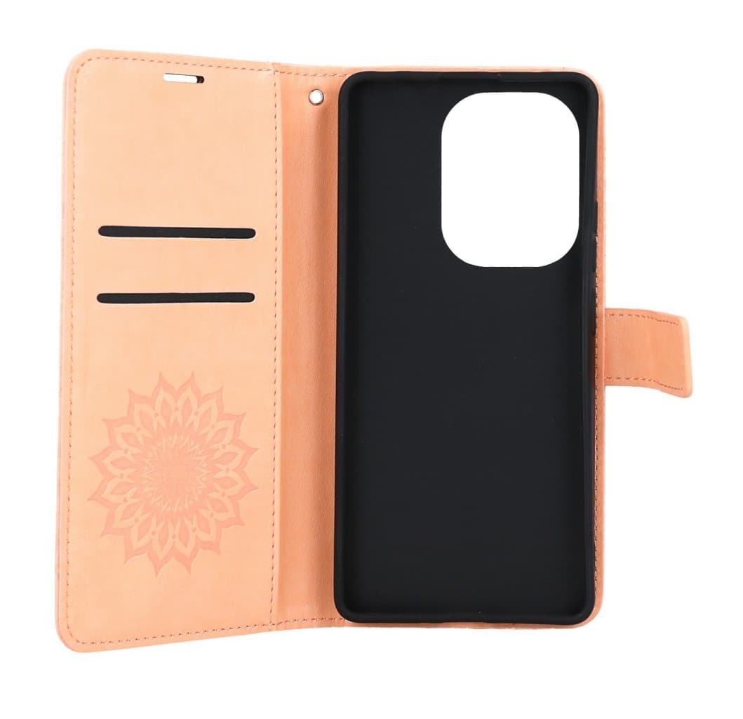 Pouzdro MEZZO Xiaomi Redmi Note 13 Pro knížkové Mandala meruňková 126375 - náhled 3