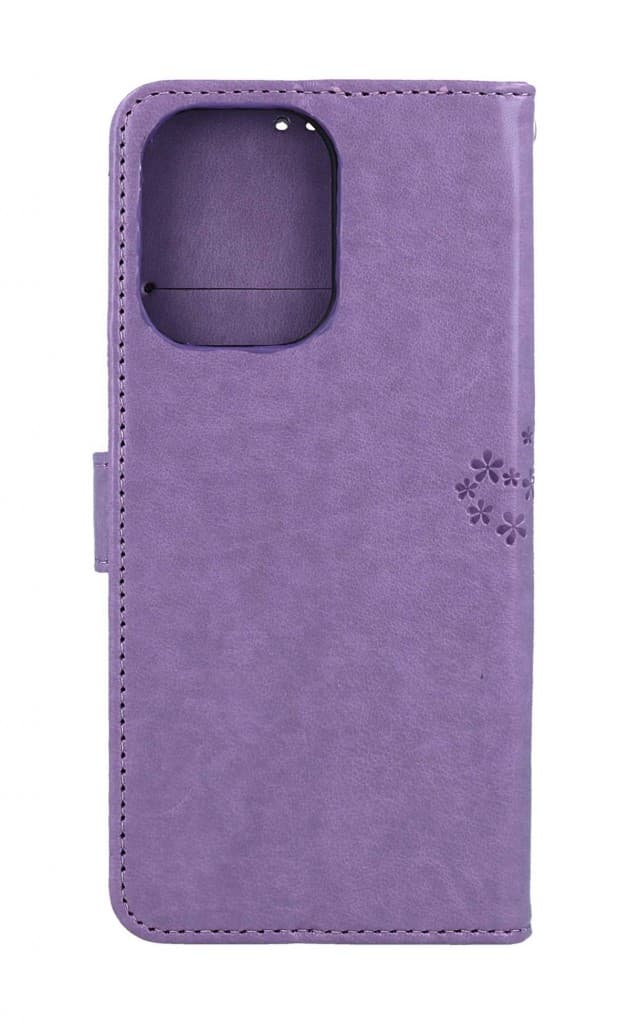Pouzdro TopQ Xiaomi Redmi 13C knížkové Světle fialový strom sovičky 127731 - náhled 2