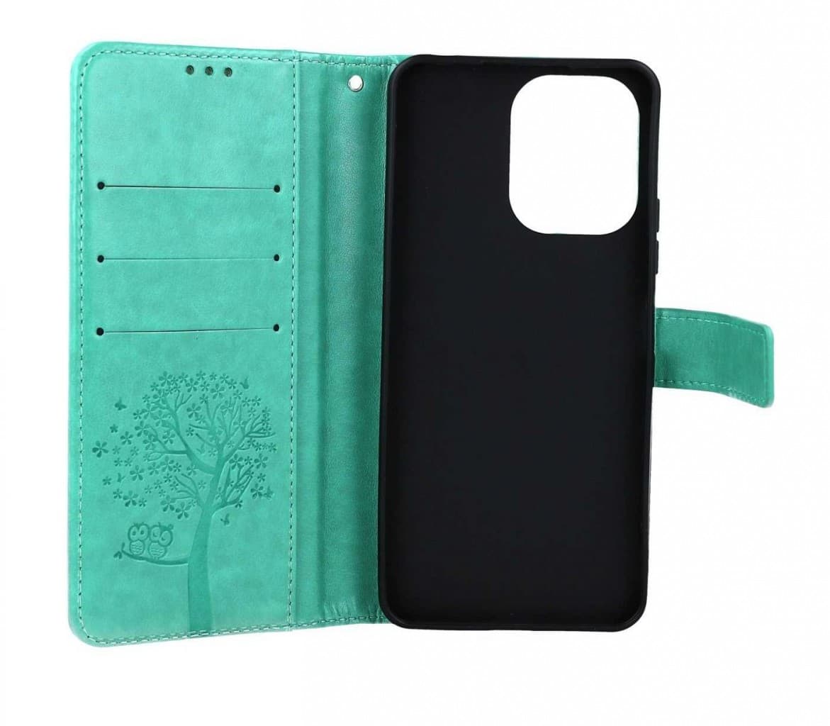 Pouzdro TopQ Xiaomi Redmi Note 13 Pro knížkové Zelený strom sovičky 127739 - náhled 3