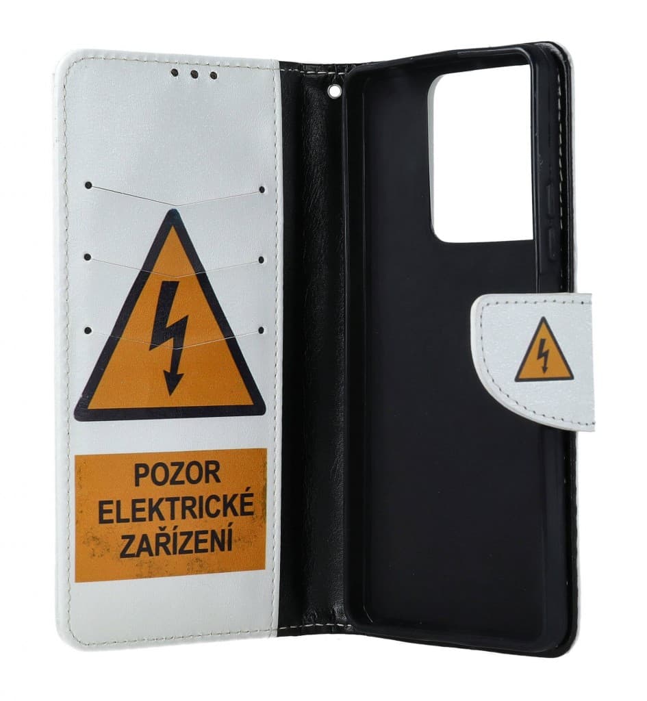Pouzdro TopQ Xiaomi Redmi Note 13 5G knížkové Pozor elektrické zařízení 121387 - náhled 3