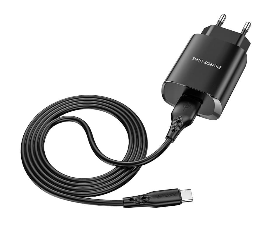Nabíječka Borofone BN1 Innovative včetně USB-C datového kabelu 2.1A černá 110480 - náhled 4