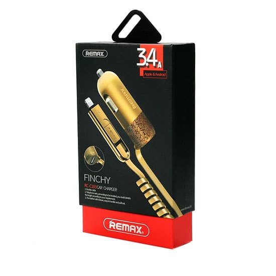 Nabíječka do auta REMAX RCC-103 2v1 vč. microUSB a Lightning datového kabelu 3.4A stříbrná - náhled 5