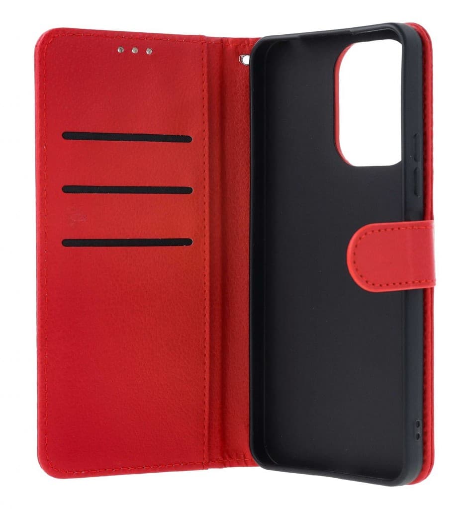 Pouzdro TopQ Xiaomi Redmi 13C knížkové červené s přezkou 130617 - náhled 3